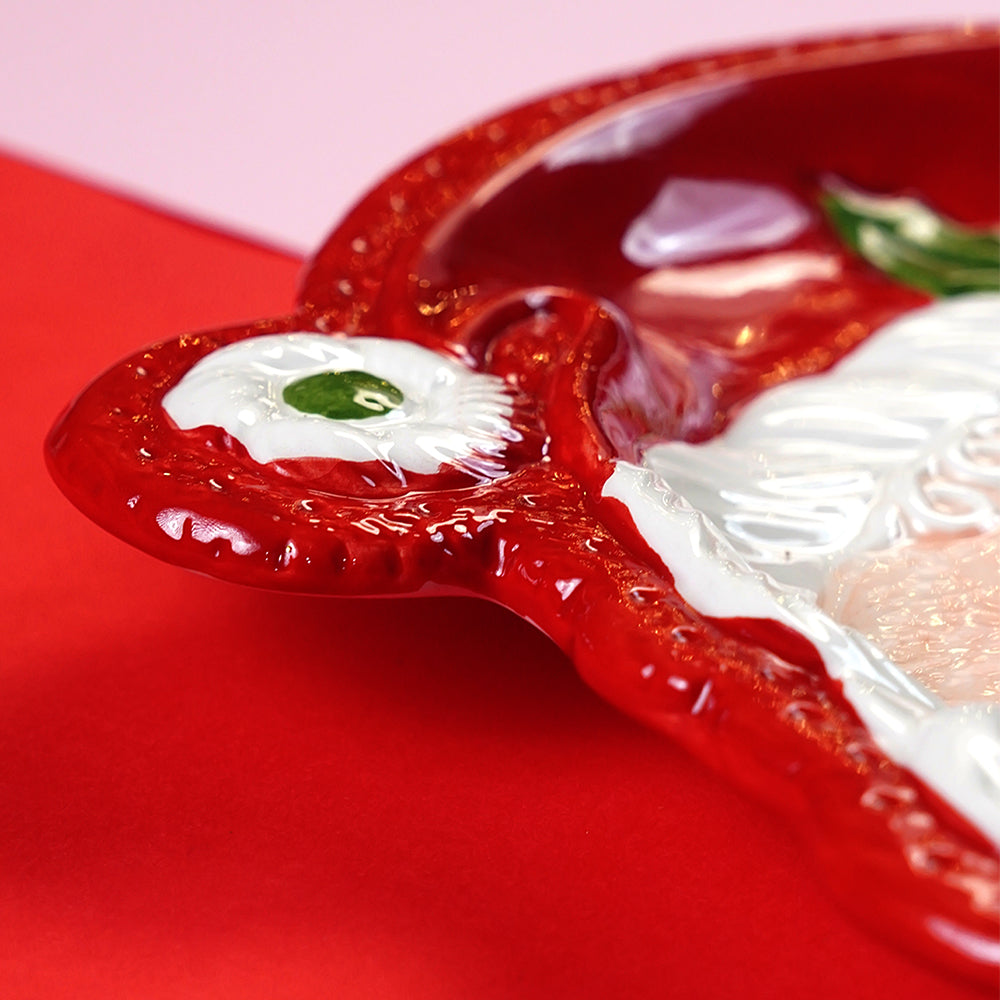 Cookies for santa christmas  serving ceramic plate