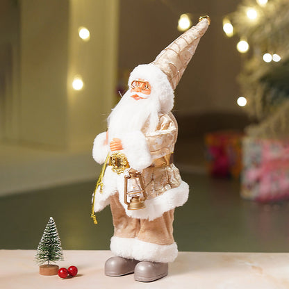 12 inches Dark Gold Santa Christmas Home & Table Décor