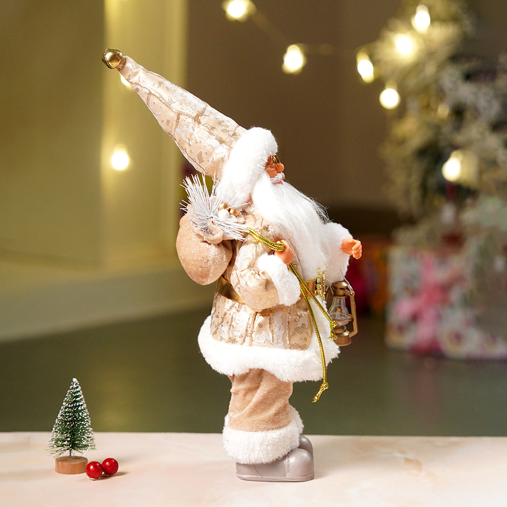 12 inches Dark Gold Santa Christmas Home & Table Décor