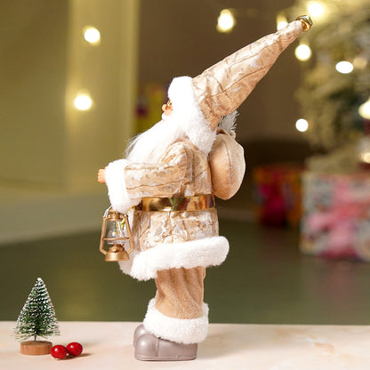 12 inches Dark Gold Santa Christmas Home & Table Décor