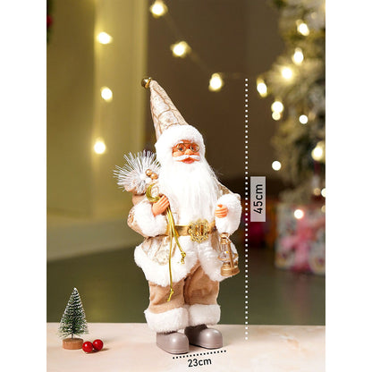 12 inches Dark Gold Santa Christmas Home & Table Décor