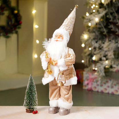 18 inches Dark Gold Santa Christmas Home & Table Décor