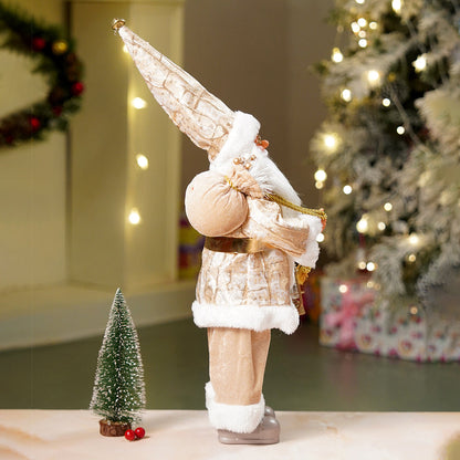 18 inches Dark Gold Santa Christmas Home & Table Décor