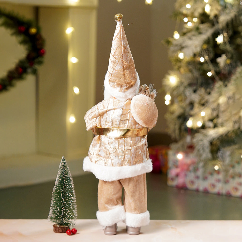 18 inches Dark Gold Santa Christmas Home & Table Décor