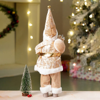 18 inches Dark Gold Santa Christmas Home & Table Décor