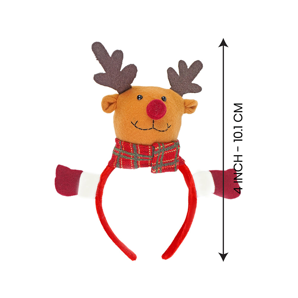 3d Rudolf Reindeer Christmas Hairband for Kids and Adults (Free Size)