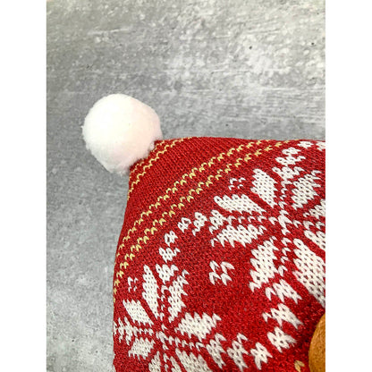 Fluffy Reindeer Christmas Themed Pillow