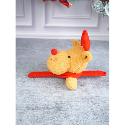 Big Size 3d Rudolf reindeer Christmas Wrist Band Slap Band for Kids and Adults (Free Size)