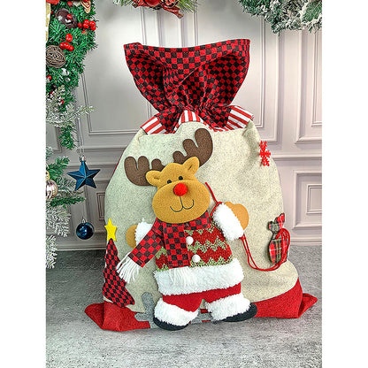 3pcs matching Reindeer set of wristband, Gift sack and hairband for gifts and Christmas Décor