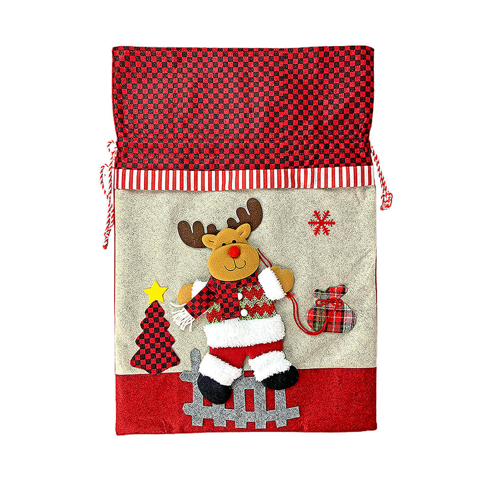 3pcs matching Reindeer set of wristband, Gift sack and hairband for gifts and Christmas Décor