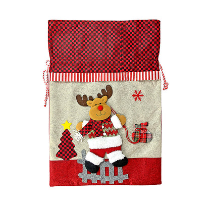 3pcs matching Reindeer set of wristband, Gift sack and hairband for gifts and Christmas Décor