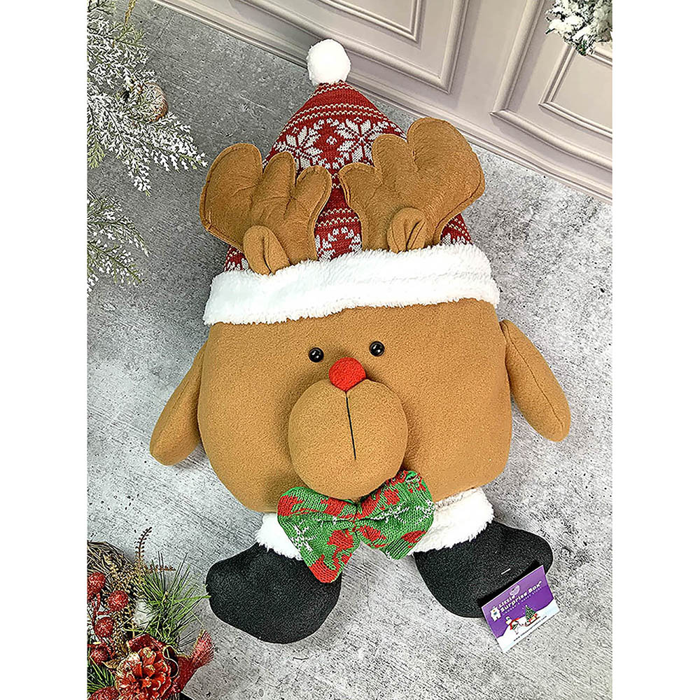 2 pcs set of Reindeer Pillow and Large Size Gift sack for Christmas Décor