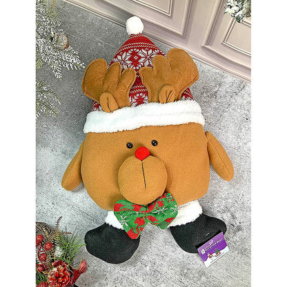 2 pcs set of Reindeer Pillow and Large Size Gift sack for Christmas Décor