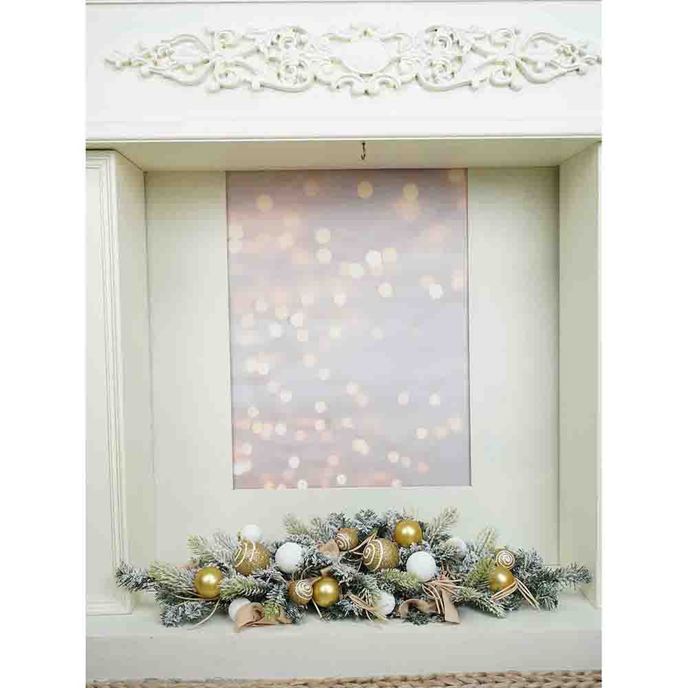 Gold Swirl Snow Frosted & Ornament Fillers Bushy Christmas Centre table Garland for Christmas Décor, 2 feet