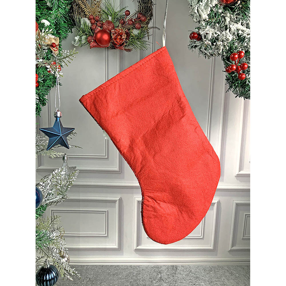 Flying Santa Christmas Stocking, 13 inches