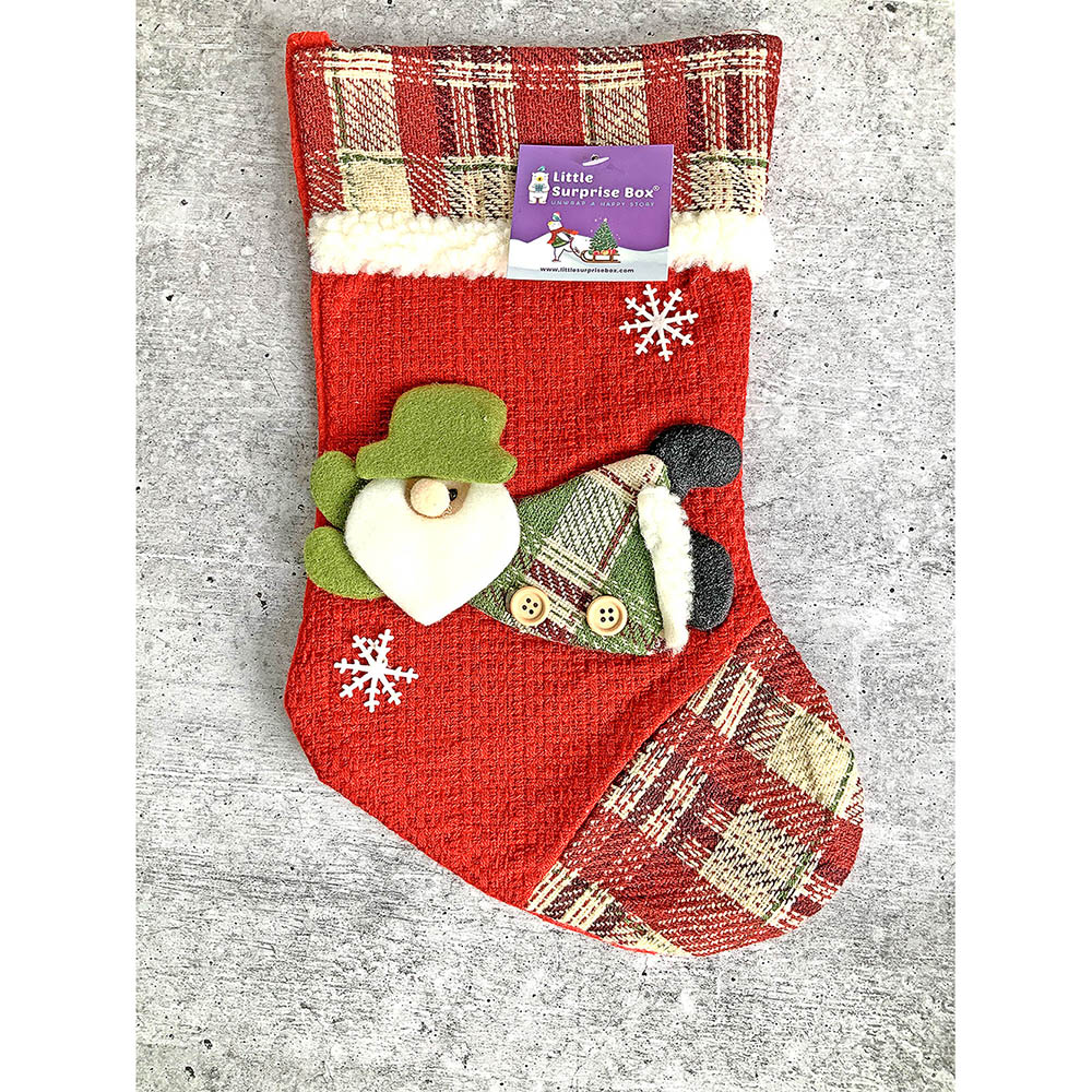 Flying Santa Christmas Stocking, 13 inches