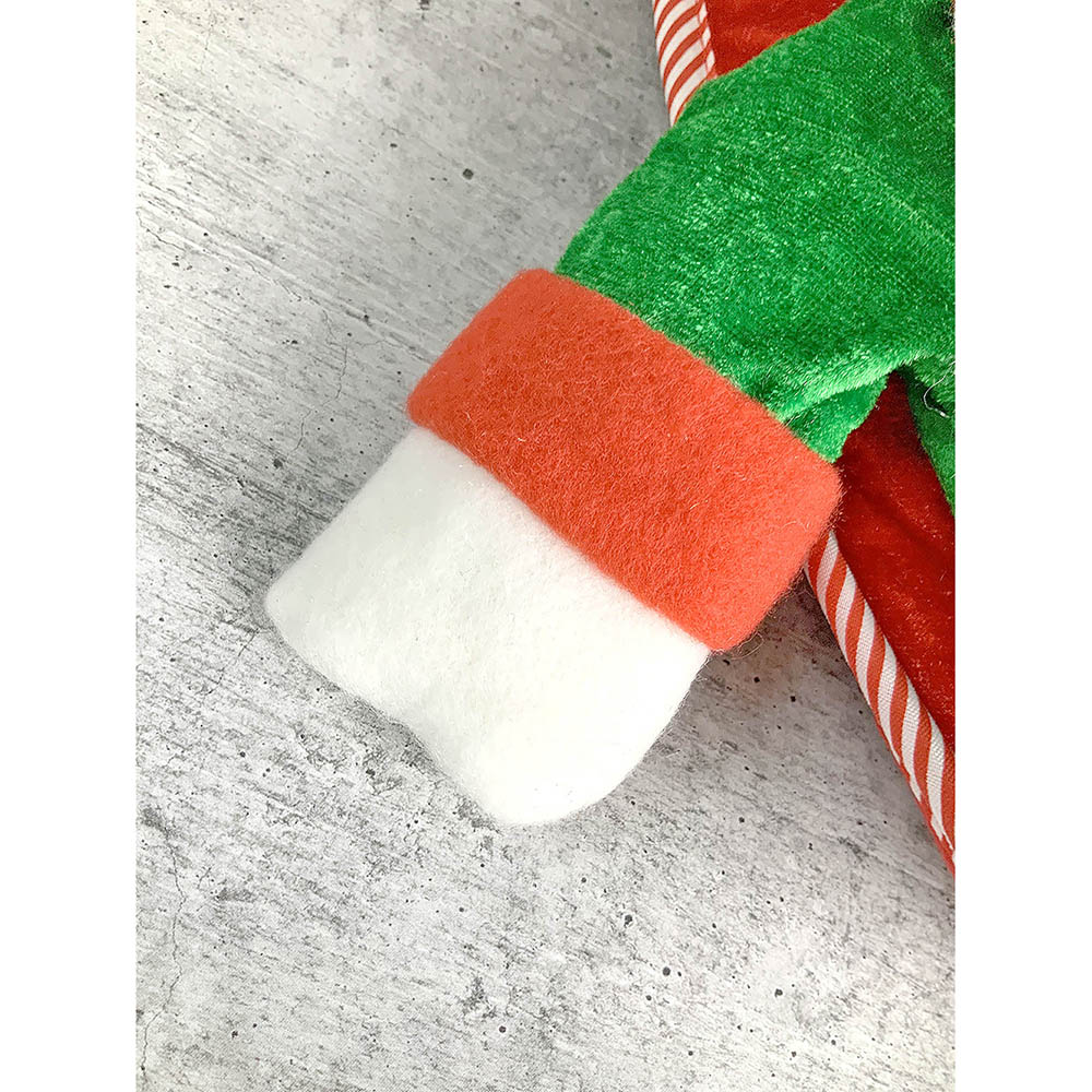 Velvet Glitter Snowman Christmas Stocking, 16 inches