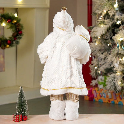 24 inches/2feet Gold Dotted and Stripes Santa,Christmas Home and Table Décor