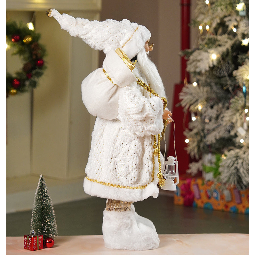 24 inches/2feet Gold Dotted and Stripes Santa,Christmas Home and Table Décor