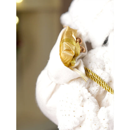 24 inches/2feet Gold Dotted and Stripes Santa,Christmas Home and Table Décor