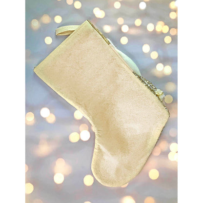 Golden Santa Christmas Stocking, 16 inches