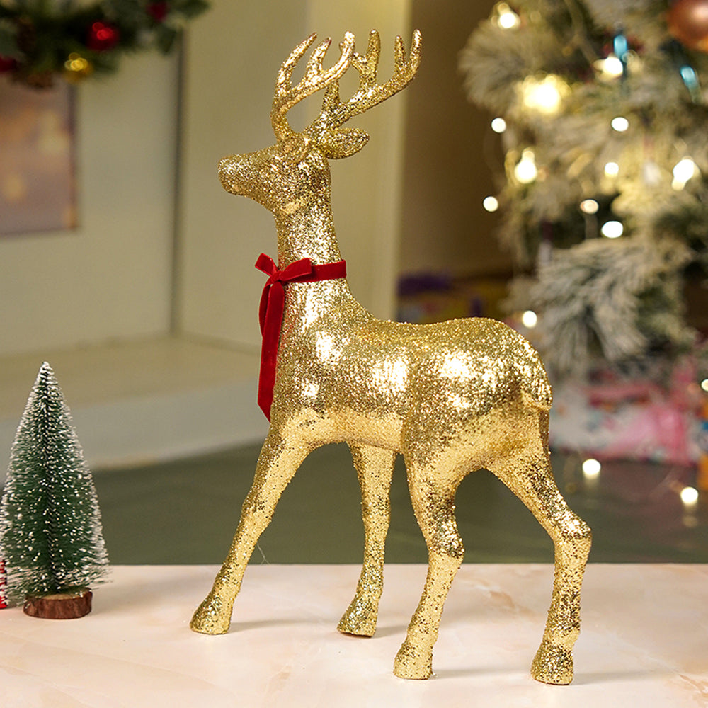 18 inches Big Gold shimmer Reindeer Christmas Décor and Decoration