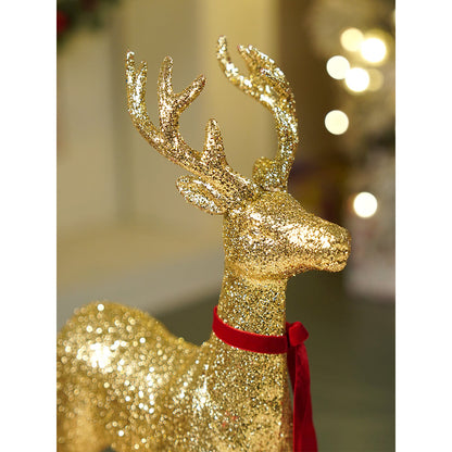 18 inches Big Gold shimmer Reindeer Christmas Décor and Decoration