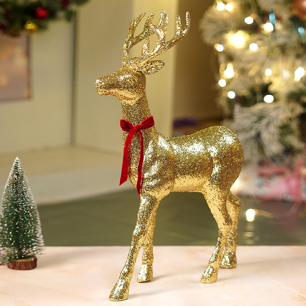 18 inches & 15inches 2pcs  Gold Reindeer Combo Christmas Décor and Decoration