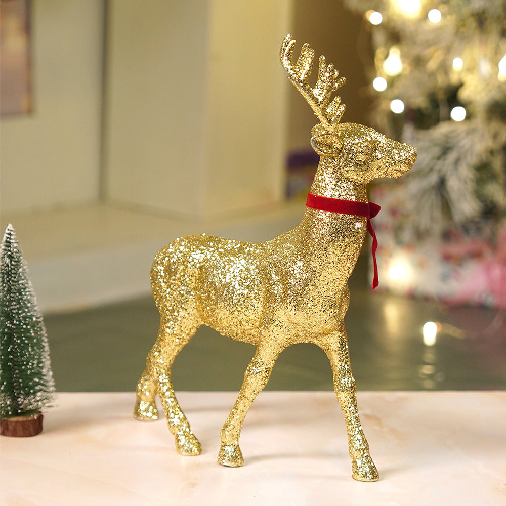 18 inches & 15inches 2pcs  Gold Reindeer Combo Christmas Décor and Decoration