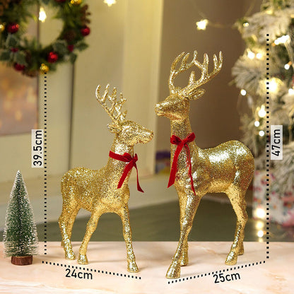 18 inches & 15inches 2pcs  Gold Reindeer Combo Christmas Décor and Decoration