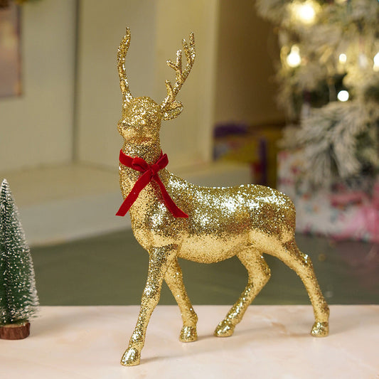 15 inches Gold shimmer Reindeer Christmas Décor and Decoration