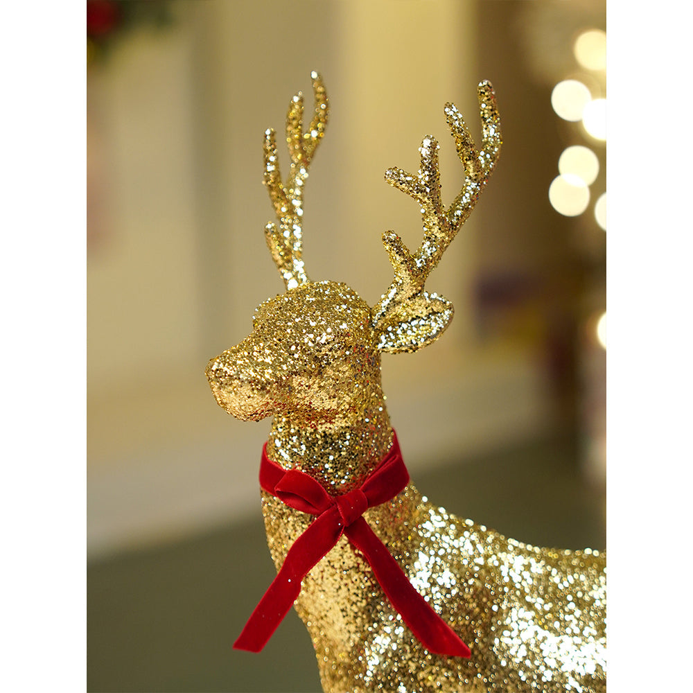 15 inches Gold shimmer Reindeer Christmas Décor and Decoration