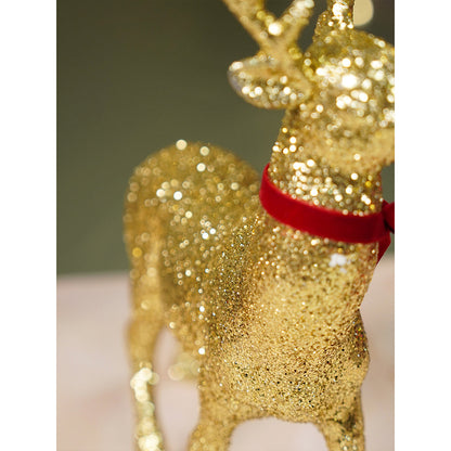 15 inches Gold shimmer Reindeer Christmas Décor and Decoration