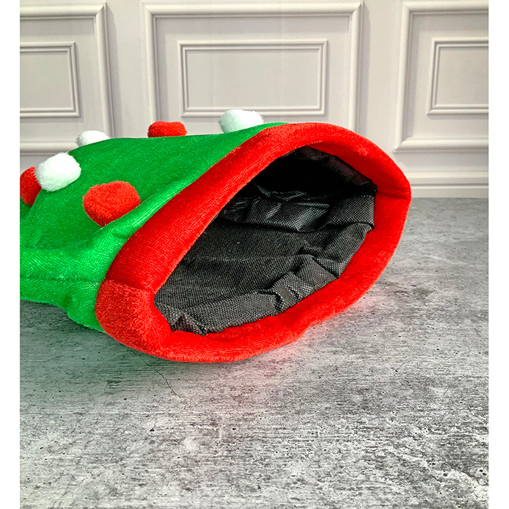 3d Green Pompom Christmas Tree shaped Velvet Plush Christmas Party Hat