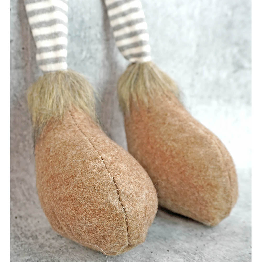 Grey Sitting Long Legs Reindeer with Ski Boards Christmas décor