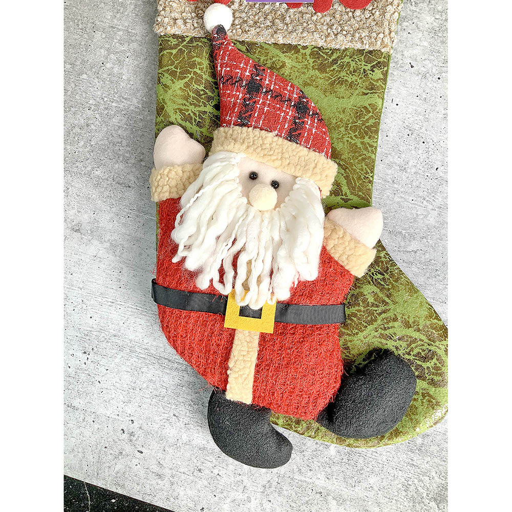 Hoho Lettering Santa Christmas Stocking, 18 inches
