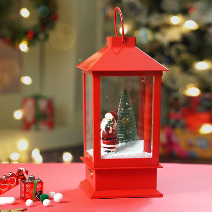 Large Red Lantern Snowglobe with Light,Music and Snowfall.