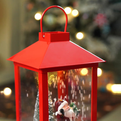 Large Red Lantern Snowglobe with Light,Music and Snowfall.