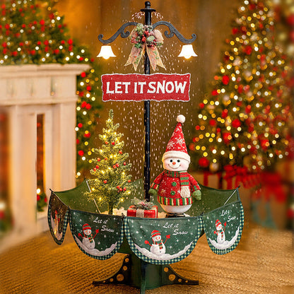 2.5feet, Let it Snow Snowfall effect with light & music Umbrella styled Christmas home Décor