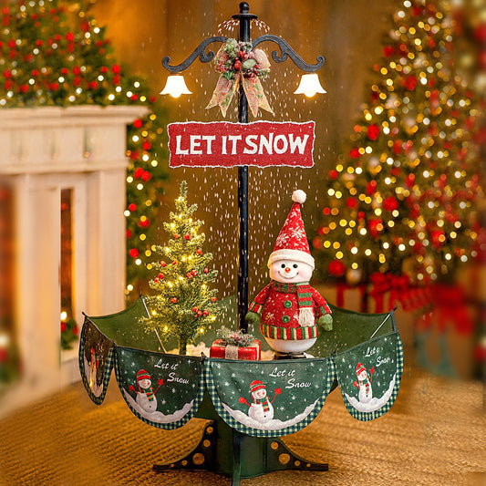 2.5feet, Let it Snow Snowfall effect with light & music Umbrella styled Christmas home Décor