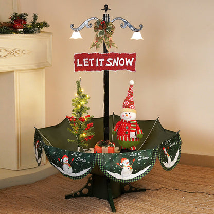 2.5feet, Let it Snow Snowfall effect with light & music Umbrella styled Christmas home Décor
