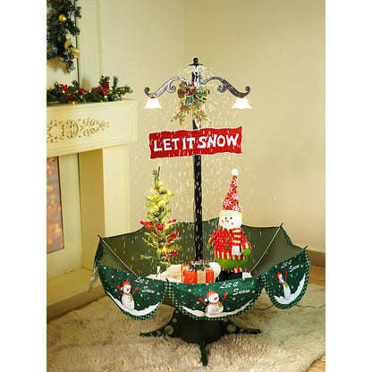 2.5feet, Let it Snow Snowfall effect with light & music Umbrella styled Christmas home Décor