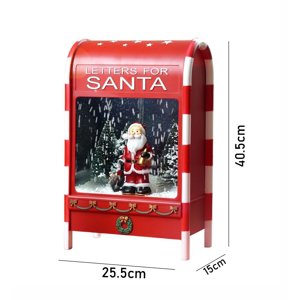 Letters for Santa Mailbox Snowglobe with Light,Music and Snowfall.