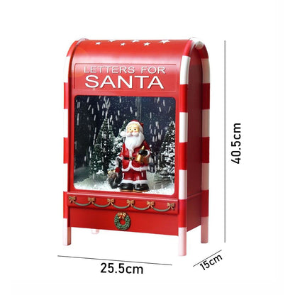 Letters for Santa Mailbox Snowglobe with Light,Music and Snowfall.