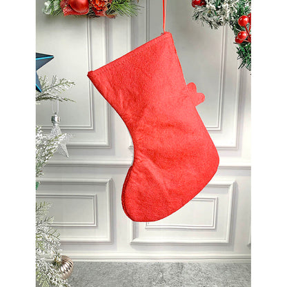 Mini  Snowflake Deer Christmas Stocking, 10 inches