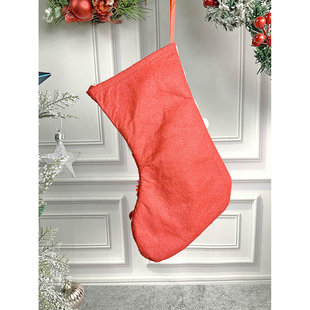 Mini Snowflake Snowman Christmas Stocking, 10 inches