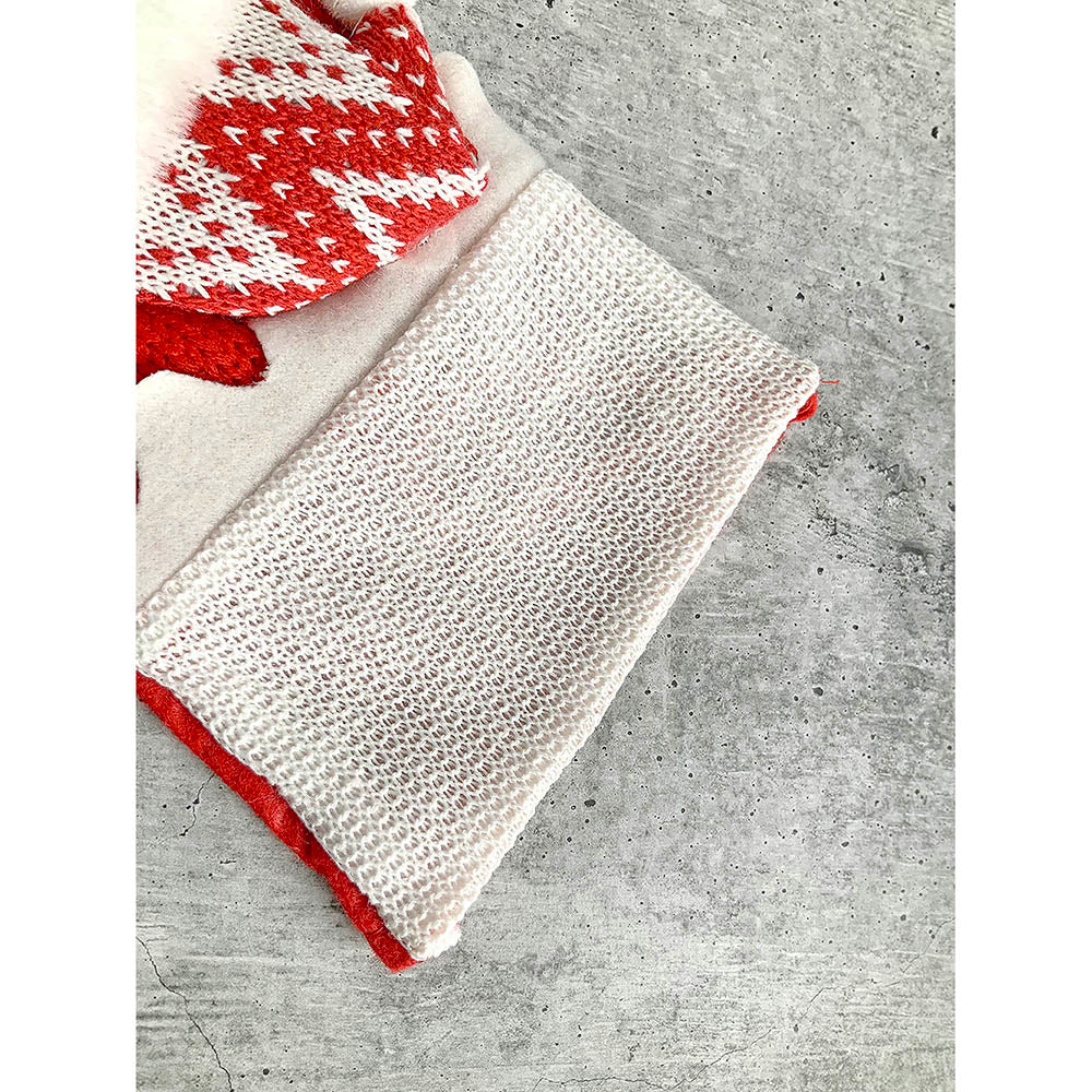 Mini Snowflake Snowman Christmas Stocking, 10 inches