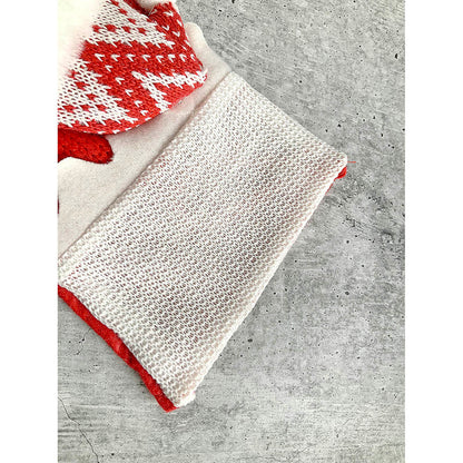 Mini Snowflake Snowman Christmas Stocking, 10 inches