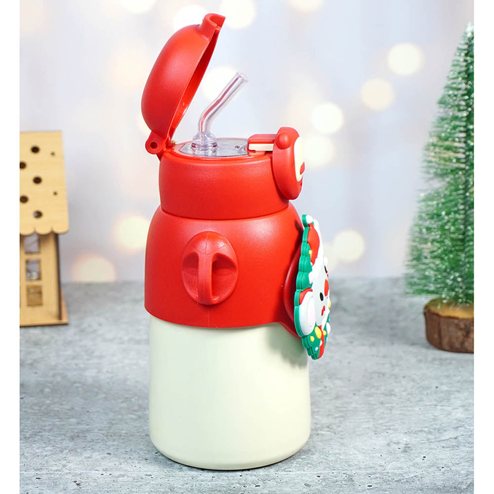 Festive Mouse Christmas themed Stainless Steel water bottle for Toddlers & Kids, 500ml