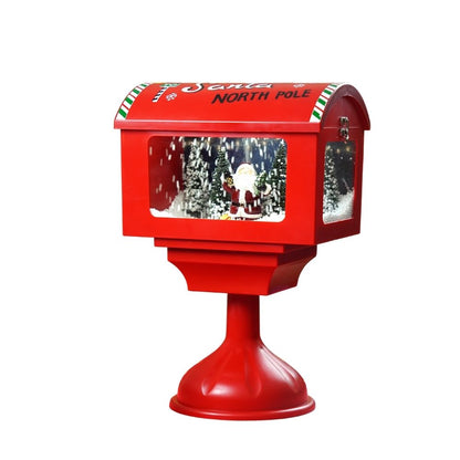 North Pole Mailbox Snowglobe with Light,Muisc and Snowfall.